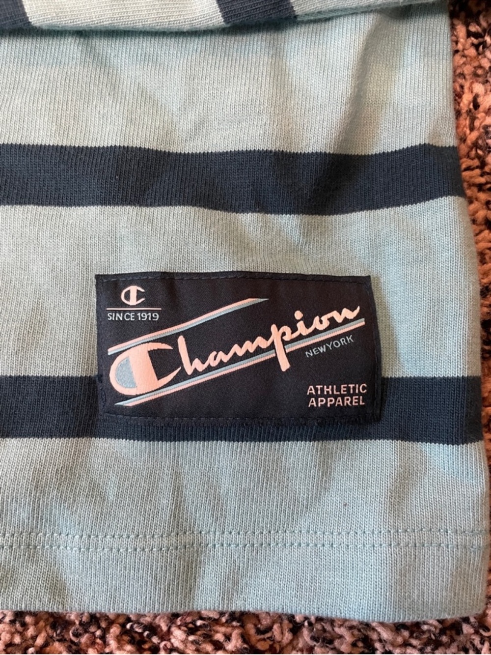 Champion Boxy Striped Rugby Tee Woman’s Size M | NWT - Picture 5 of 8
